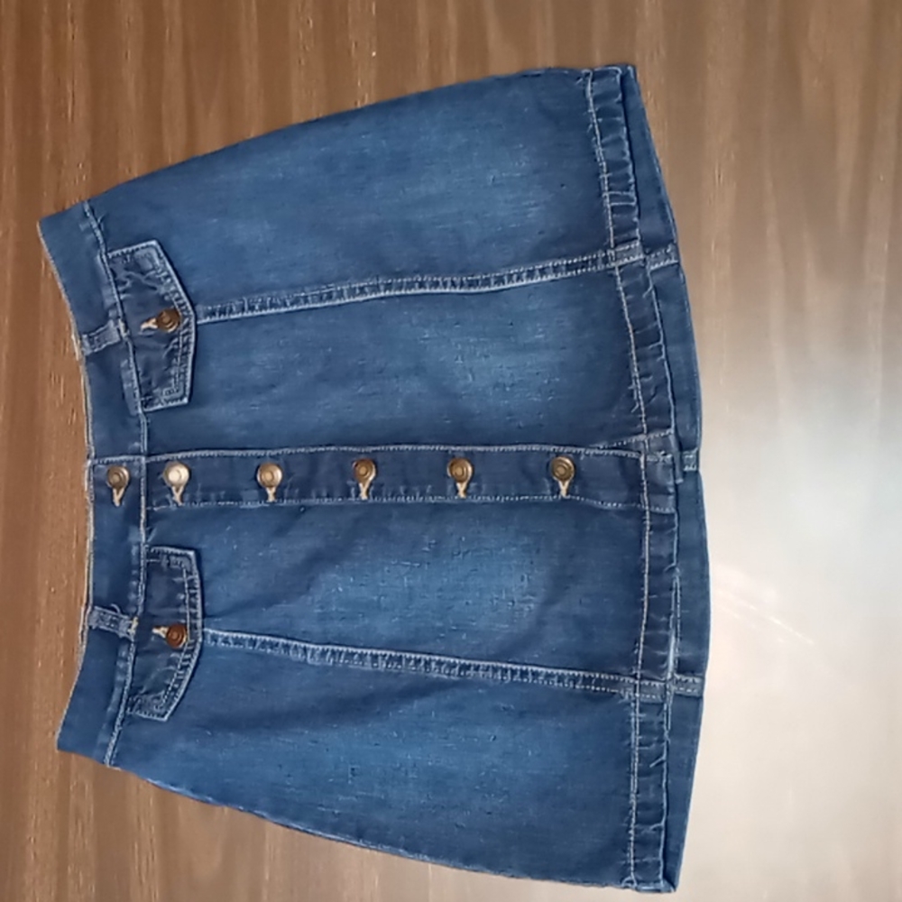 SO Brand 11/30W Full Button Jean Skirt